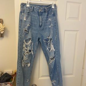 American Eagle Ripped Mom Jeans